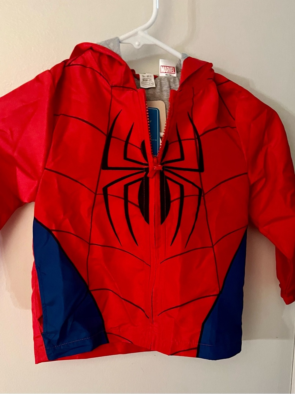 Marvel Red and Blue Spider-Man Zip Hoodie Jacket
